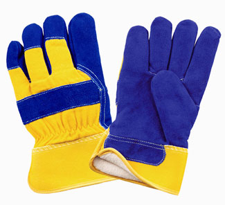 1530PL BLUE & YELLOW LEATHER PALM